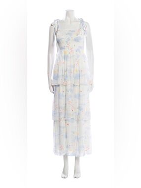 Hill House Home Elise Nap Dress Celestial Floral Georgette NWT Size M
